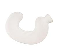 KIMISS U Shaped Hot Water Bag - 1L Water Injection Neck & Shoulder Hot Bottle with Soft Cover for Comfort During Travel (Beige Pure Color)