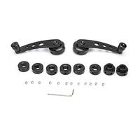 KIMISS Universal 3" Window Crank Handle CNC Aluminum Alloy Black Fits Many Vehicles Includes Adapter and Screws