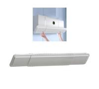 KIMISS Universal Adjustable Air Conditioner Deflector Prevent Direct Blowing Retractable Hanging AC Windshield Air Conditioning Vent Wing Baffle (Cream White)