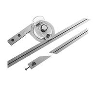 KIMISS Universal Bevel Protractor, 0-360 Degree Adjustable Angle Measuring Finder Goniometer Angular Ruler Vernier with Magnifier for Internal and External Angle Measurement Precision Stainless Steel
