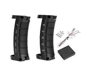 KIMISS Universal Car Steering Wheel Remote Controller - Wireless DVD Navigation Buttons, Black