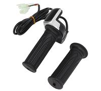 KIMISS Universal Electric Bike Twist Throttle Grip with LCD Battery Voltage Display Key - 24V Power LED Display Throttle Grip - Automotive