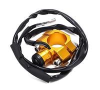 KIMISS Universal Engine Stop Start Kill Switch for Motorcycle & ATV with Mounting Backplate, Fits 7/8in Handlebars - Gold