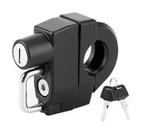 KIMISS Universal Helmet Hook Lock Keys Kit, Motorcycle Anti-Theft Helmet Lock Metal with Keys Riding Accessory for 0.9in Handlebar (Black)