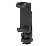 KIMISS Universal Metal Phone Support Cold Shoe Tripod Mount Adapter 1/4in Adjustable Clamp/Holder Holder for Microphone and Light