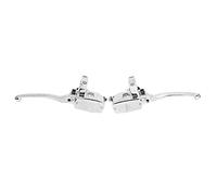 KIMISS Universal Motorcycle Brake Clutch Lever Set Pair of Hydraulic Brake Master Cylinder Clutch Lever Aluminum Alloy for 1in Handlebar Compatible with