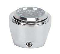 KIMISS Universal Motorcycle Clock for 7/8" to 1" Handlebars - Luminous Aluminum Watch (Black)