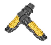 KIMISS Universal Motorcycle Foot Pegs - Durable Aluminum Footrest for Most Bikes - Stylish Yellow Available