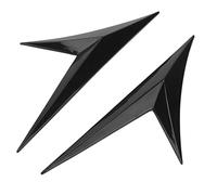 KIMISS Universal Side Air Flow Trim - Pair Side Mudguard Air Vent Trim Sticker Gloss Black Rubber Decoration - Carbon Fiber Wing Vent Decor Cover