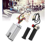 KIMISS Universal Throttle Grip with Electric Quantity Display, 48V 1000W Brush Controller Kit for Electric Bikes and Tricycles