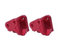 KIMISS Upgrade Parts for SCX10-II AXIAL RC Car - 2pcs Front Rear Lower Shock Linkage Link Mount - Durable Aluminum CNC Link Mount (Red)