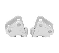 KIMISS Upgrade Parts for SCX10-II AXIAL RC Car - 2pcs Front Rear Lower Shock Linkage Link Mount - Durable Aluminum CNC Link Mount (Silver)