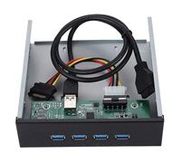 KIMISS USB 3.0 4 Port Front Panel Hub for 5.25 Inch CD Drive - High-Speed Data Transfer Expansion Dock