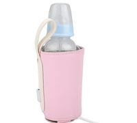 KIMISS USB Baby Bottle Warmer - Portable Milk Heater & Insulation Thermostat for Travel, Compatible with Various Bottles, Smart Temperature Control, 24-Hour Insulation - Blue (Pink)