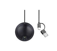 KIMISS USB Desktop Microphone Lavalier Microphone Interview Mic Interview Reporter Omnidirectional Condenser Mic Noise Reduction Mute LED with Type C for Podcast Streaming Meetings