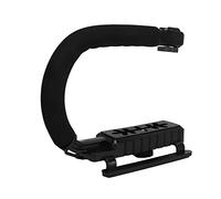 KIMISS Video Action Stabilizing Handle Professional U Type Camcorder Handheld Stabilizer for DSLR Cameras and Camcorders Aluminum Alloy ABS Shockproof Lightweight