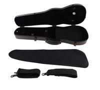 KIMISS Violin Box Carbon Fiber Lightweight Hard Case with Hygrometer & Straps - Portable Violin Carrying Box (Coffee)