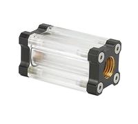 KIMISS Water Cooling System Filter 40 Mesh Single Sided Brass Acrylic G1/4 Thread Liquid Filter for PC Water Cooling and Pump Systems (Black)