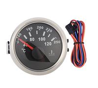 KIMISS Water Temperature Gauge, 52mm/2in Marine Engine Water Temperature Gauge 40-120 ℃ Temp Meter for Boat RV(Black)