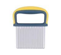 KIMISS Wavy Crinkle Cutting Tool - Stainless Steel Vegetable Potato Cutter with for Carrots, Fruits, and More (Yellow)