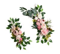 KIMISS Wedding Flower Garland Arch - Artificial Flowers Swag for Home Decor, Centerpieces & Party Decorations - Elegant Floral Accent for Weddings & Events (Pink)