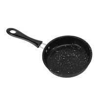 KIMISS Wheat Rice Stone, Frying Pan Stainless Steel Ergonomic Handle Fast Even Omelette Small Egg Stone Pan Nonstick 12cm 16cm Conduction Antistick Cooking Skillet for Bacon Steak (12CM)