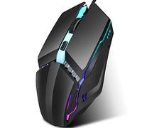 KIMISS Wired Optical Gaming Mouse with Colorful Luminous Effects for Ergonomic Comfort and Precision Control