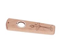 KIMISS Wood Kazoo Flute - Wooden Play Guitar Ukulele Accompaniment Harmonica Diaphragm Wind Instrument with Mouth Ring and Flute Film (Maple)