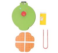 KIMISS Wooden Simulation Pancake Toy for - Realistic Cooking Pancake Maker Set with Simulation Bread, Tweezers & Condiments - Ideal Kitchen Toy for Ages 3+