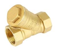 KIMISS Y Shaped Brass Strainer Filter Valve Connector - 3/4" BSPP Female Thread for Water and Oil Separation, Durable Brass Construction