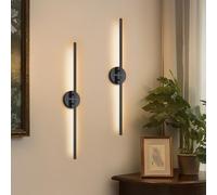Kimjo 6600mAh Rechargeable Wall Lights, Dimmable Wall Lamp Wireless, 300° Rotation Modern Wall Sconces with Timer Function, USB Wall Mounted Bedside Lights with Remote Control, 2 Packs