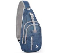 KIMLEE OIWAS Small Sling Backpack Lightweight One Strap Bag Hiking Crossbody Chest Pack Shoulder Bookbag Daypack For Men Women, Blue, 7.9", Hiking