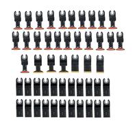 kimllier 50Pcs Multi-Tool Titanium and High-Carbon Steel Oscillating Saw Blade Set 4 Types for Wood, Metal, Plastic Universal Fit