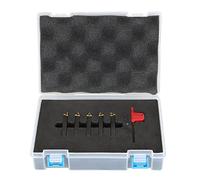 kimllier 5Pcs 1/4 Inch Indexable Carbide Turning Tool Holder Set with 5Pcs Carbide Inserts Lathe Turning Tools Fit for Finishing Operations