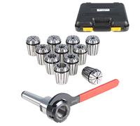 kimllier ER-32 MT3 Spring Collect Chuck Holder Set with 11Pcs ER32 1/8 Inch-3/4 Inch Collet Set and Wrench Fit for CNC Engraving Machine and Milling Lathe Tool