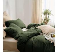 KimLuxz Dark Olive Green Twin Size Comforter Set, 2 Piece Twin XL Soft Modern Bedding Set, Lightweight All Season Extra Long Bed Comforter with 1 Pillow Sham for Women Men