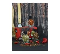 Kimm and Miller (UK) Ltd Devil Head Chilli Sauce trio in Red | Size: 135ml Kimm and Miller (UK) Ltd Red 135ml