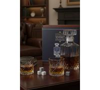 Kimm and Miller (UK) Ltd Whisky Gift Set with Glass Whisky Decanter, Glasses & Stones in Clear | Size: 750ml Kimm and Miller (UK) Ltd Clear 750ml