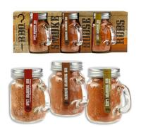 Kimm & Miller BBQ Rub Selection Pack - Includes 3 x BBQ Rubs and Spices for Meat - Great Cooking Gifts & Barbecue Gifts for Men & Women