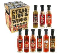 Kimm & Miller BBQ Sauce Gift Set with 9 Authentic Louisiana Steak Sauces, BBQ Rubs, BBQ Marinades & More - Fun BBQ Gifts & Cooking Gifts for Men & Women