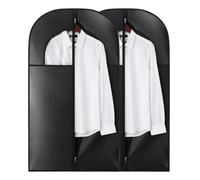 Kimmama Garment Bags for Hanging Clothes, Suit Bag, Black, 23.6" x 43.3"
