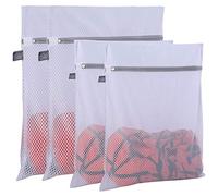 Kimmama Honeycomb Mesh Washing Laundry Bag- Pack of 4 (2 ExtraLarge+2 Large) 125gsm Net Fabric Durable and Reusable Wash bag,Travel Organization Bag for Clothes,Jeans,Bath Towels,Bed Sheets