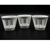 Kimmel Set of 3 Plant Pots, White, 15 cm