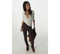 Kimmie Slim Knit Pull-On Pants at Free People in Double Espresso, Size: XL - female