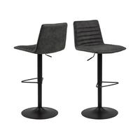 Furniture To Go Kimmy Bar Stool In Grey Fabic Set Of 2