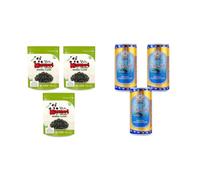 Kimnori Jaban Flaked & Seasoned Seaweed,Crispy Seaweed, 3 Flavours & Khanh HOA Sanest Natural Bird's Nest Drink , 3 Cans (1, Kimnori Crispy Seaweed Snack - Original (40g x 3) + Bird Nest (190ml x 3))