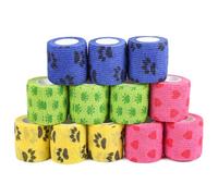 KIMOBER 12 Rolls Self Adhesive Pet Wrap Bandage Non-Woven Tape Vet Wrap Cohesive Bandages for Dogs Pet Animals Horse Cat Bird Animals,2 Inch x 5 Yards
