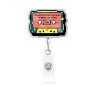 Kimoli Funny and Cute Badge Reel Nursing Badge Reel Retractable Be Patient with Me I'm from The 1900's Id Card Holder with Clip for Doctor Medical Worker Healthcare Nurse Gifts