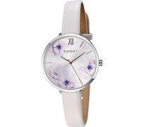 KIMOMT Women's Watches Leather Strap Luxury Quartz Watches Waterproof Fashion Creative Wrist Watch for Women Girls Ladies, Leather Band-Pink Flower, Bracelet