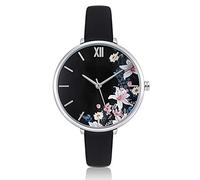 KIMOMT Women's Watches Leather Strap Luxury Quartz Watches Waterproof Fashion Creative Wrist Watch for Women Girls Ladies, Flower - Lily Flower, Strap.